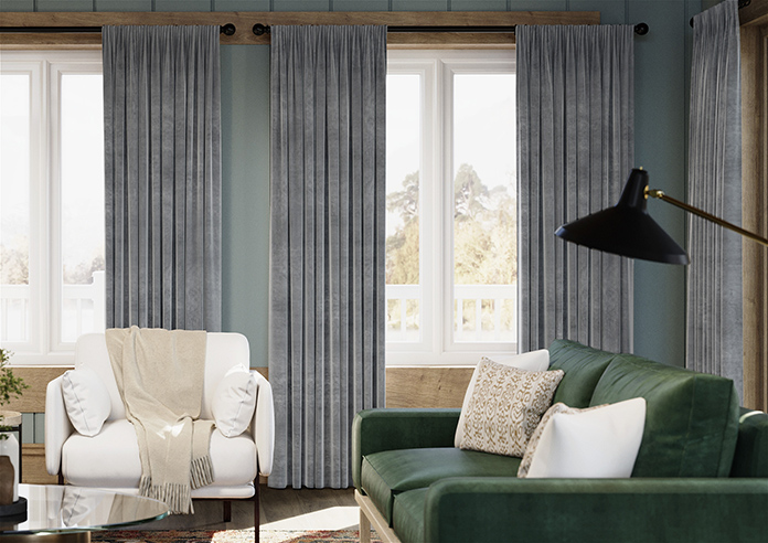 Velvet Opulence (Blackout), Storm Grey - Made to Measure Curtains - Image 3